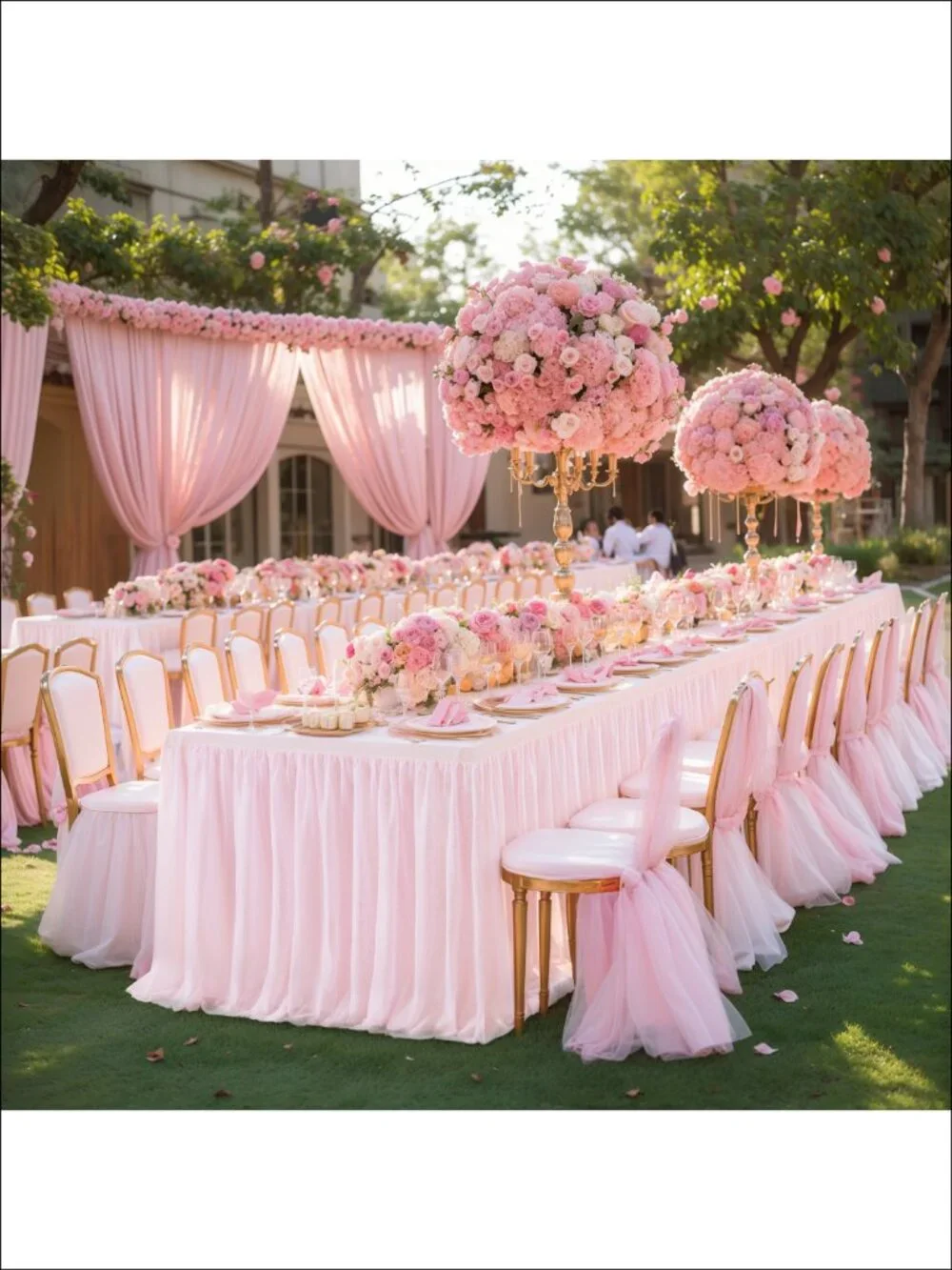 Tulle Tablecloth Tutu Table Skirt for 6 Foot Rectangle Tables Ruffle